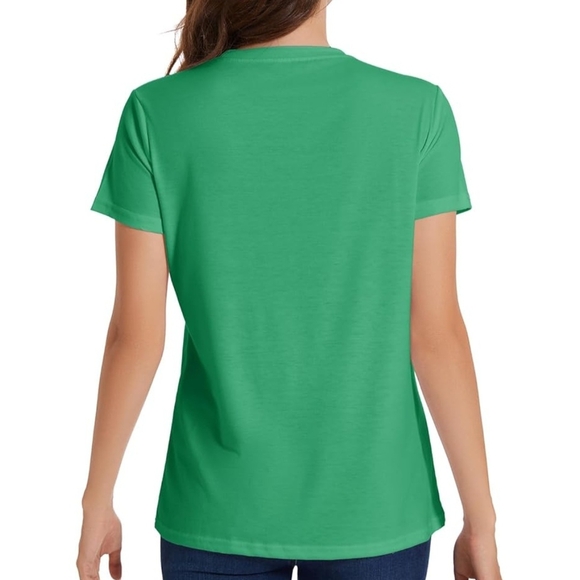 Shamrock Heart Graphic Women's Green Tee - Picture 3 of 3